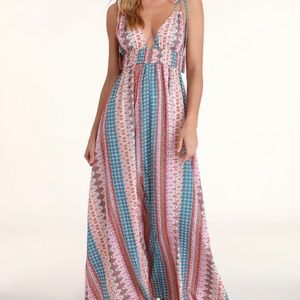 Lulus Multicolor Maxi Dress.